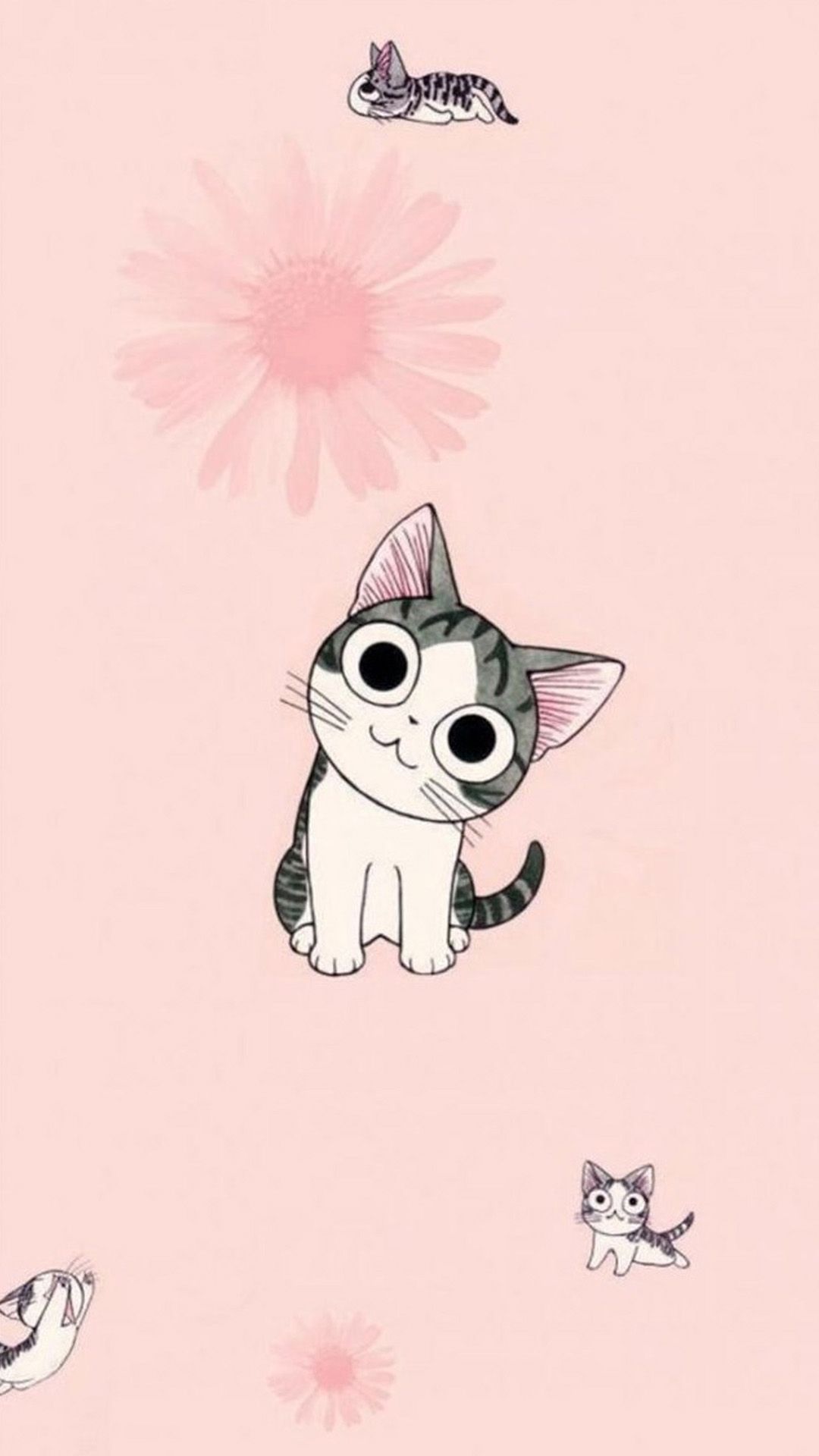 1080x1920 lindo papel tapiz de dibujos animados. Papel pintado adorable de  gato de dibujos animados kawaii, Kawaii - Todo fondos