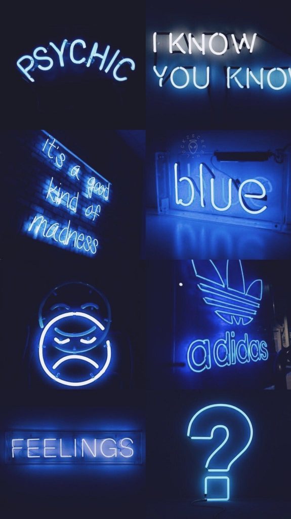 1150x2048 fondo azul neón de Aesthetic Azul oscuro Tumblr - Todo fondos