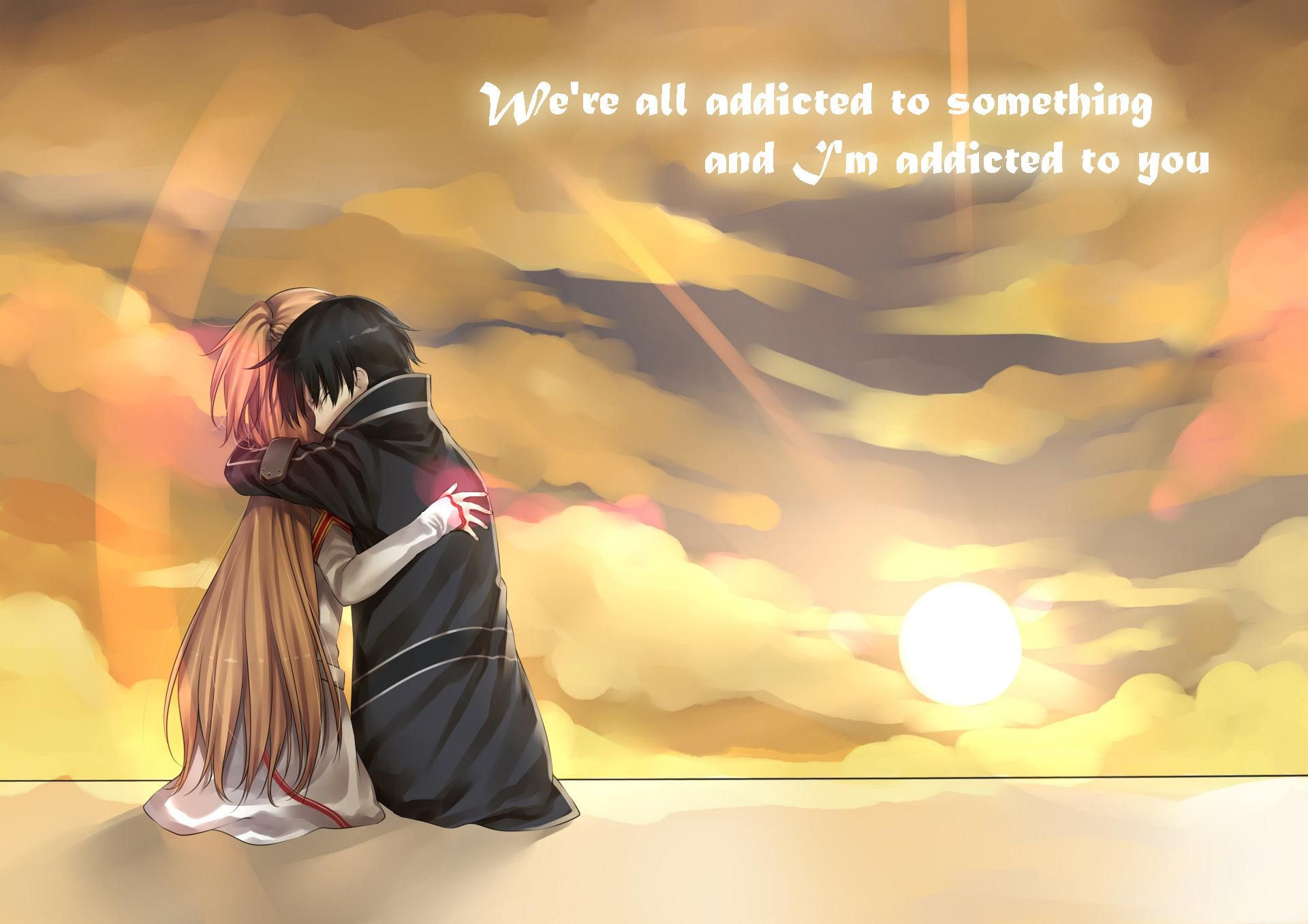 1920x1357 Parejas románticas Anime Wallpaper Love - Sword Art Online Hug de  Triste, Triste Anime Parejas - Todo fondos