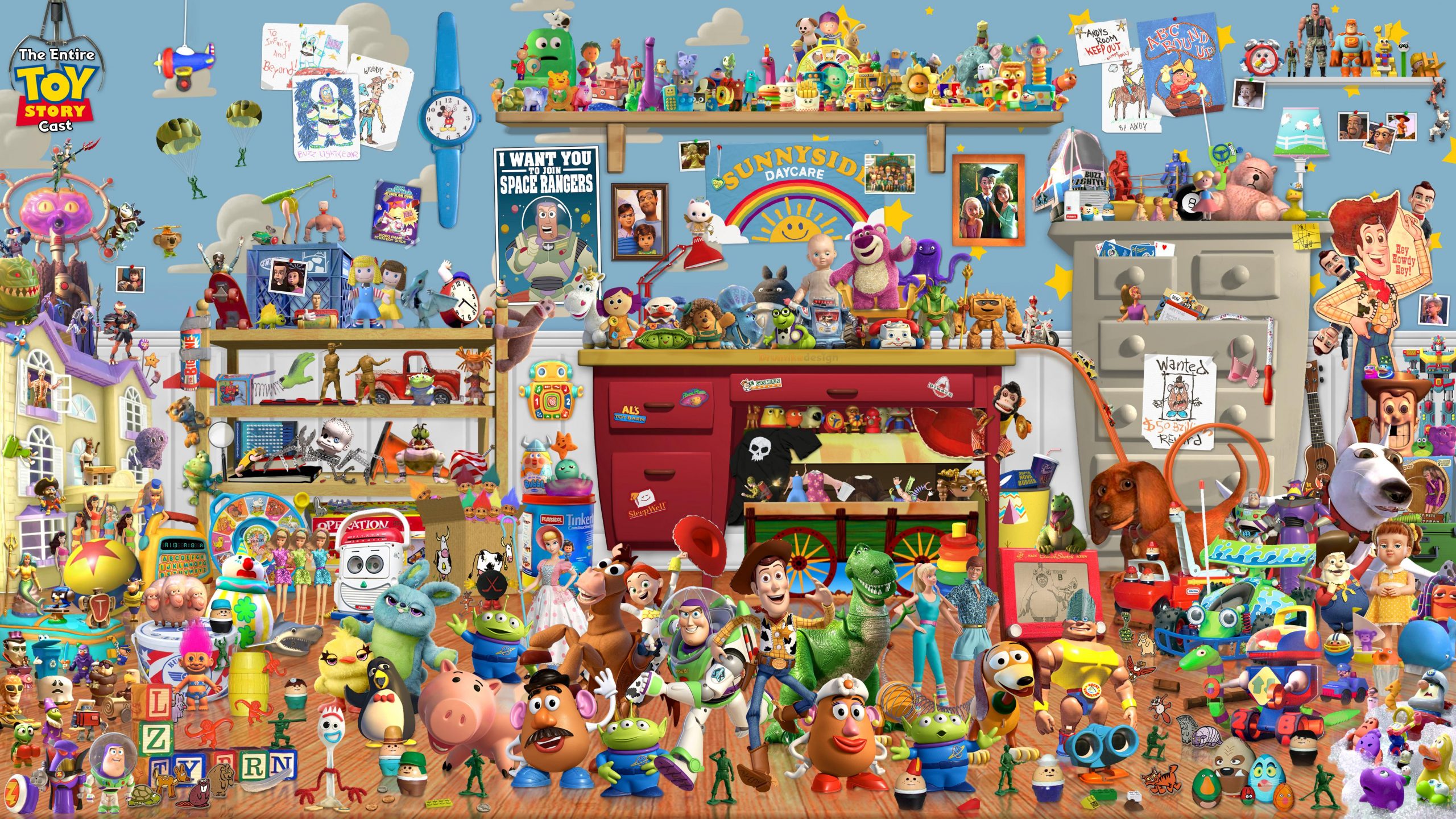 4444x2500 Todo el fondo de pantalla del elenco de Toy Story: Toystory de  Películas, Toy Story 4 - Todo fondos