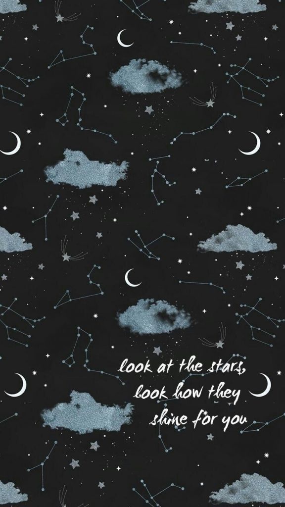  6x1  Fondos de pantalla de iPhone Aesthetic Tumblr Sky Stars Moon Shine de Aesthetic, Espacio Aesthetic