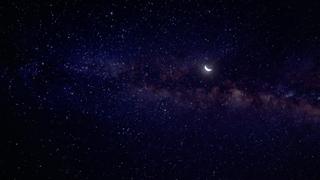 Fondo de pantalla de Luna Creciente y Estrellas - Wallpaper Stream. Imágen  HD 1080p de estrellas. de Cielo, Estrellas - Todo fondos