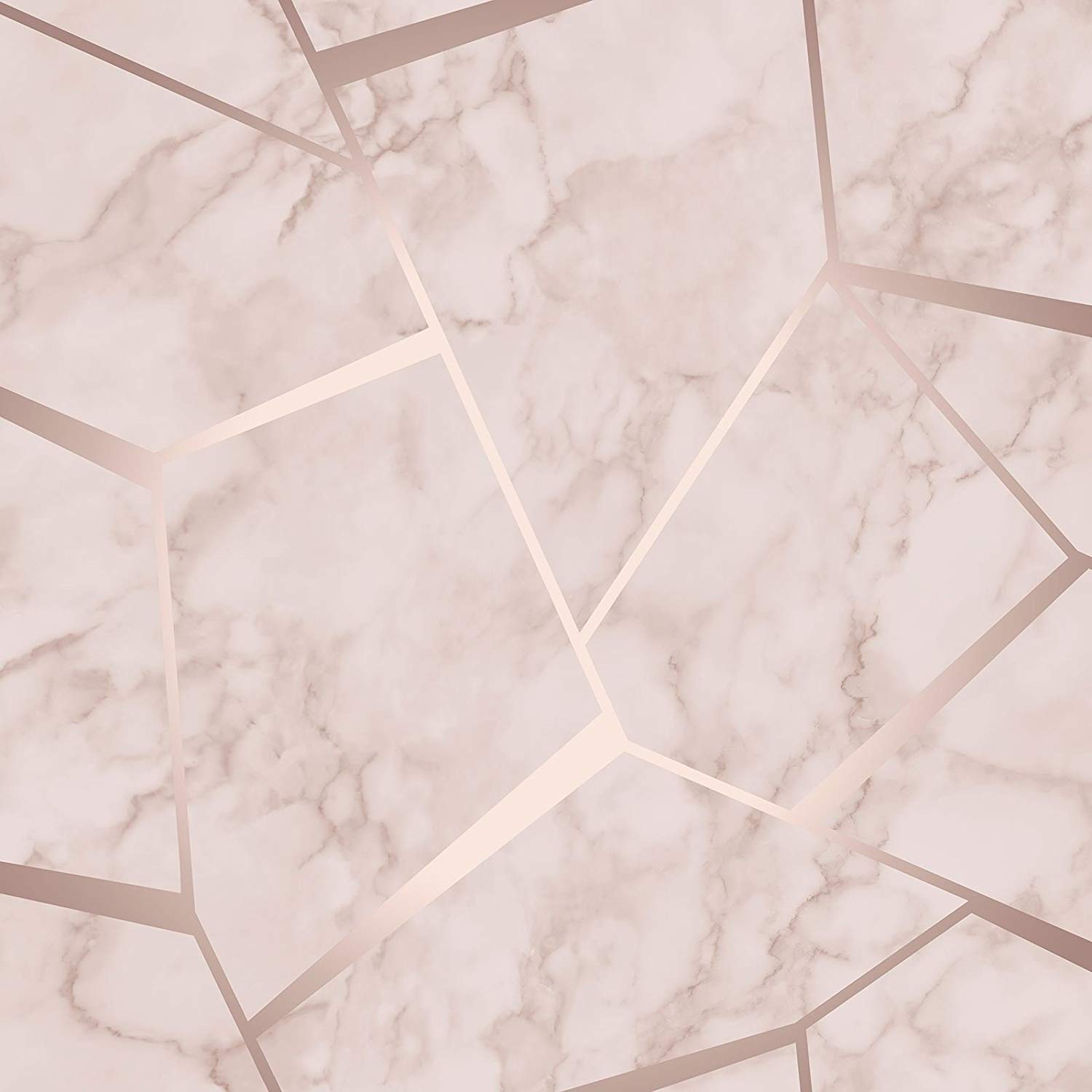 Papel pintado de mármol geométrico fractal oro rosa - Decoración fina  FD42264. Wallpaper de marmol. de Marmol, Materiales - Todo fondos
